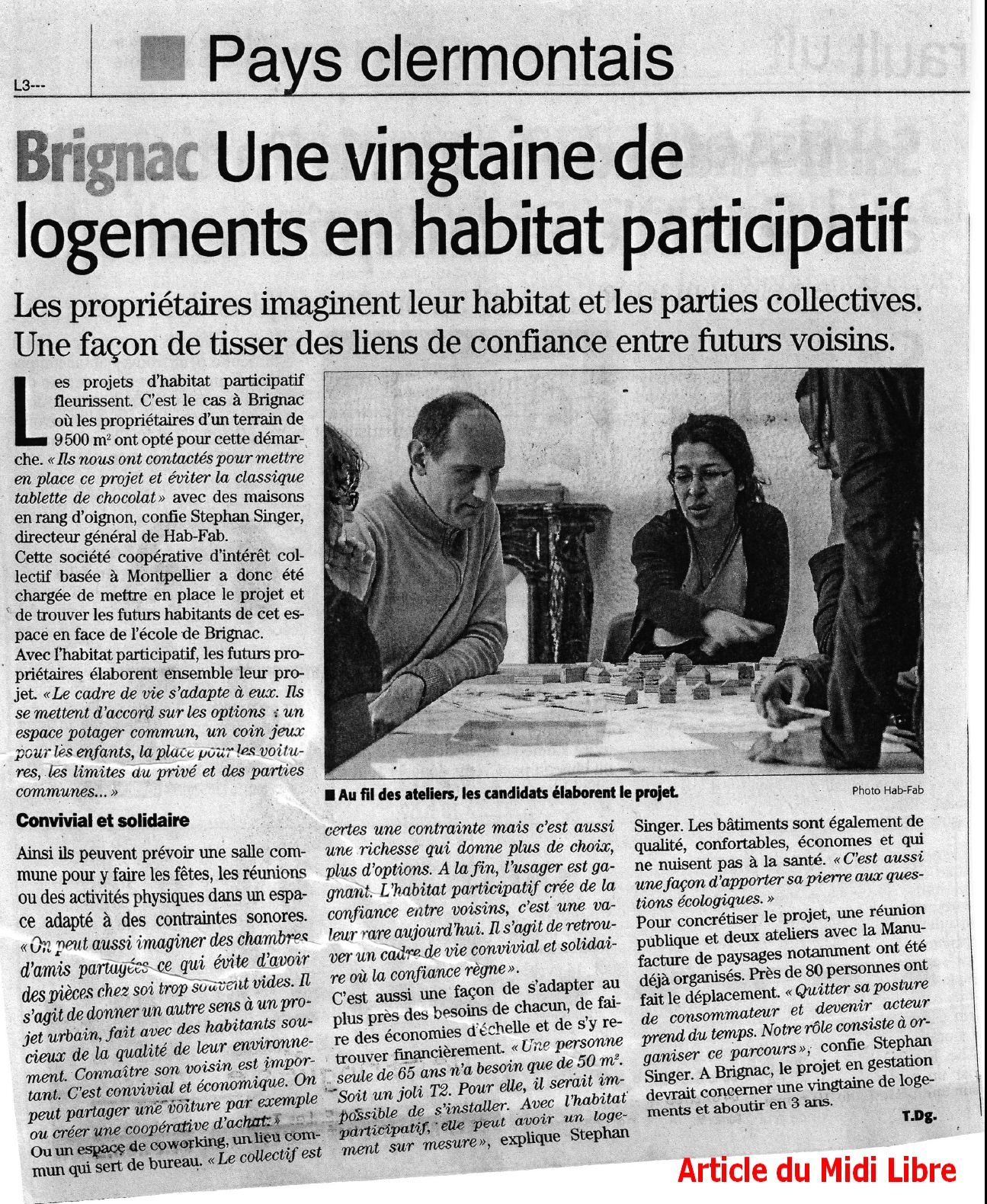 article brignac habitat participatif